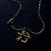 IN OUT DESIGN / K18YG Cherub Pendant Dia × K18YG Penis T-Bar Twist Chain Necklace