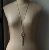 GIFTED / IMPLOSION CROSS NECKLACE TASSEL M PV（IMPLOSION NECK CHAIN ROΦ1H 80cm）