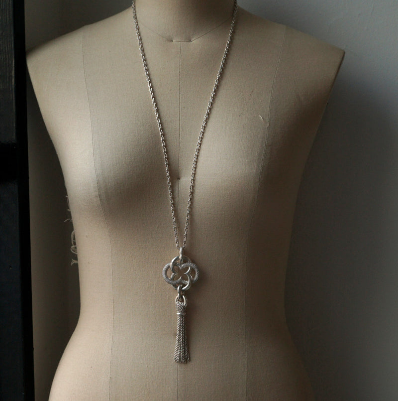 GIFTED / IMPLOSION CROSS NECKLACE TASSEL M PV（IMPLOSION NECK CHAIN ROΦ1H 80cm）