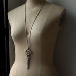 GIFTED / IMPLOSION CROSS NECKLACE TASSEL M PV（IMPLOSION NECK CHAIN ROΦ1H 80cm）