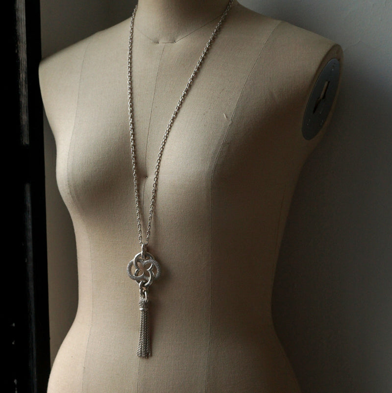 GIFTED / IMPLOSION CROSS NECKLACE TASSEL M PV（IMPLOSION NECK CHAIN ROΦ1H 80cm）