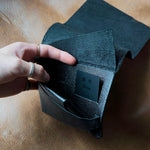 [Limited period]shosa / Short wallet 1.0 black leather jet black