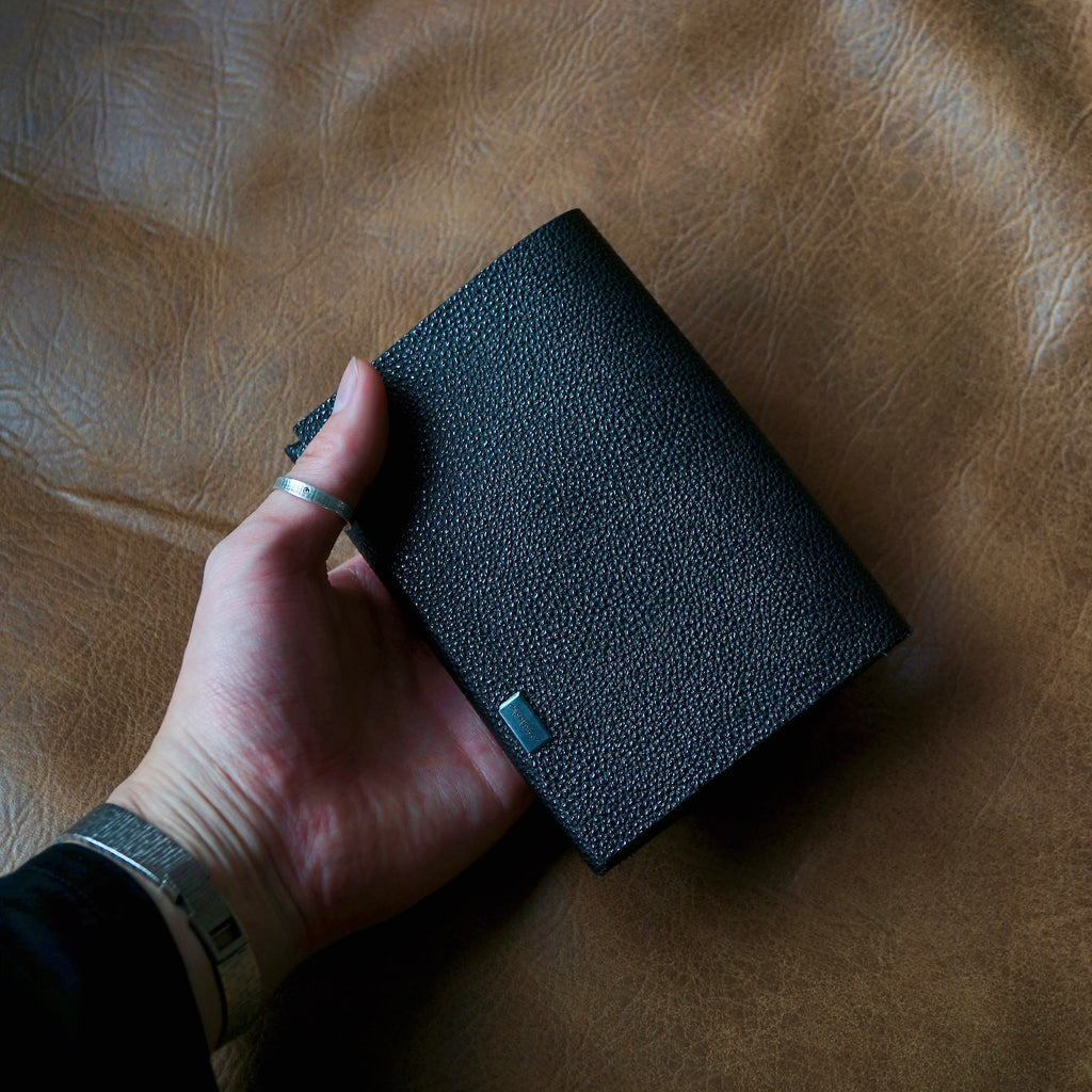 [Limited period]shosa / Short wallet 1.0 black leather jet black