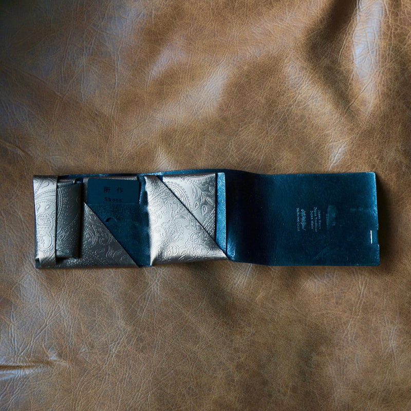 [Limited period]shosa / Short Wallet 2.0 Nubuck Night Dark Bronze x Paisley