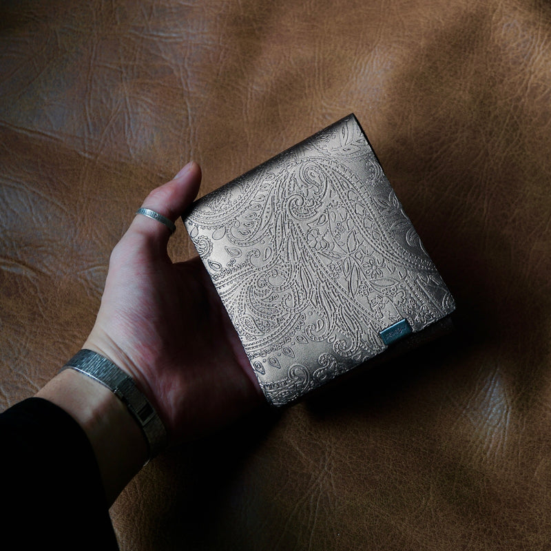 [Limited period]shosa / Short Wallet 2.0 Nubuck Night Dark Bronze x Paisley