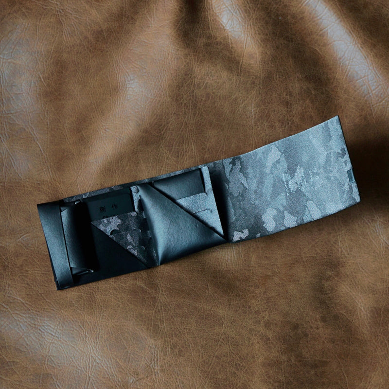 [Limited period]shosa / Short Wallet 2.0 Black x Gunmetal Camouflage