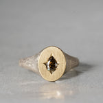 GICLAT / Silver Collection K18YG/silver x Olive green Diamond