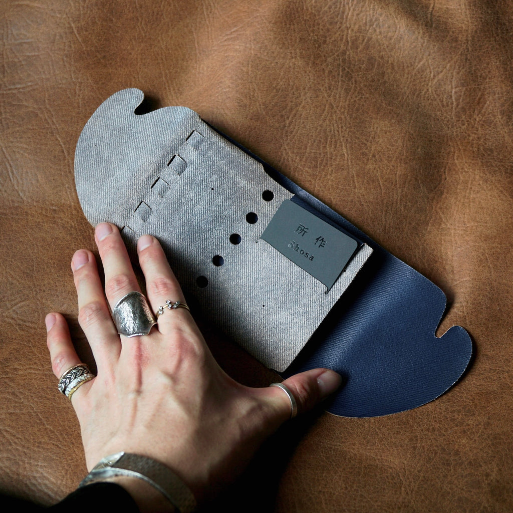 [Limited period]shosa / CP Wallet 2.5 Denim x Blue