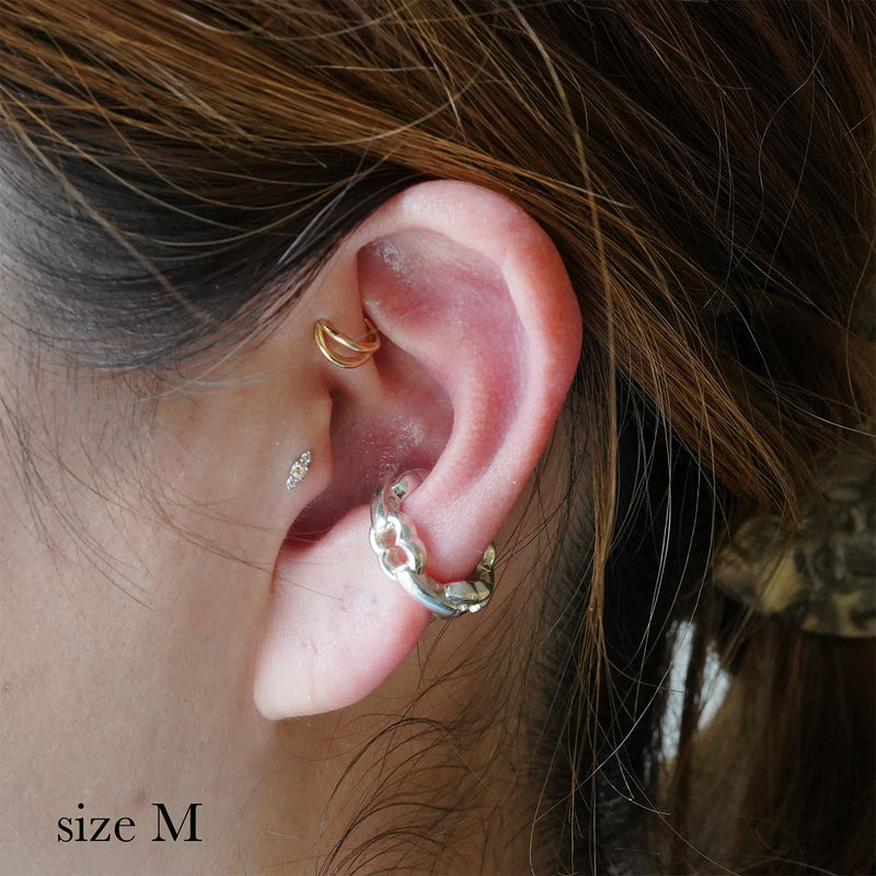 GIFTED / LINKED IMPLOSION EAR CUFF_S_SV / M_SV（受注生産）