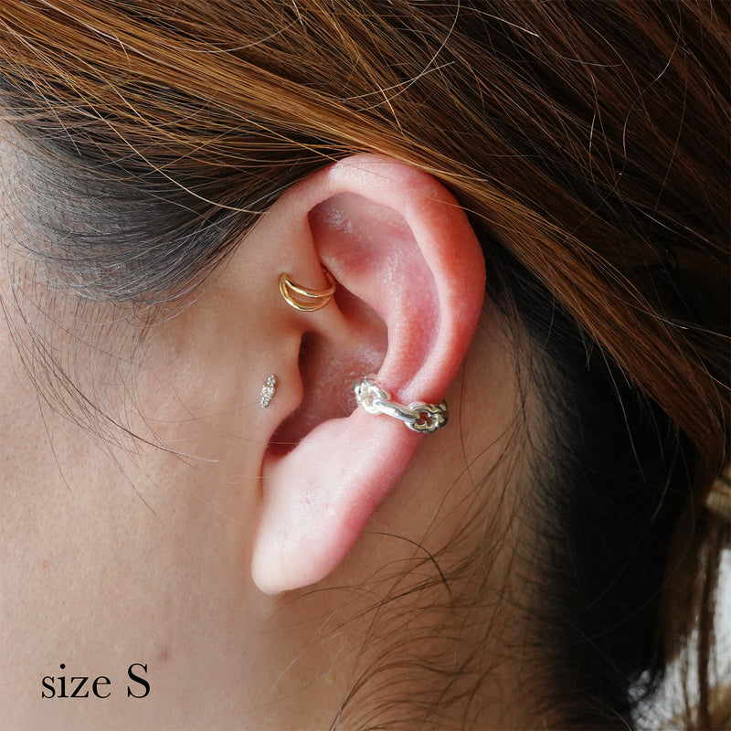 GIFTED / LINKED IMPLOSION EAR CUFF_S_SV / M_SV（受注生産）