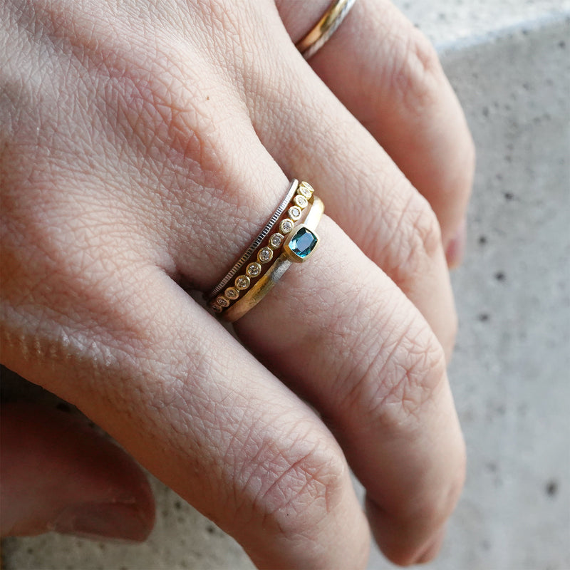 GICLAT / Round Half Eternity Ring K18YG G25R7Y (custom-order )