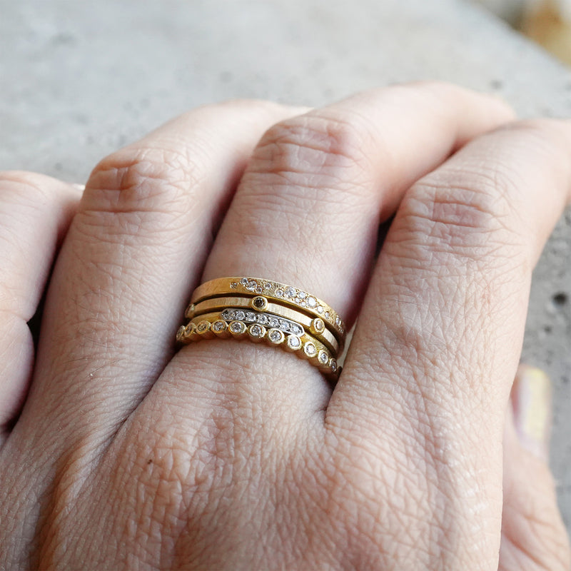 GICLAT / Round Half Eternity Ring K18YG G25R7Y (custom-order )