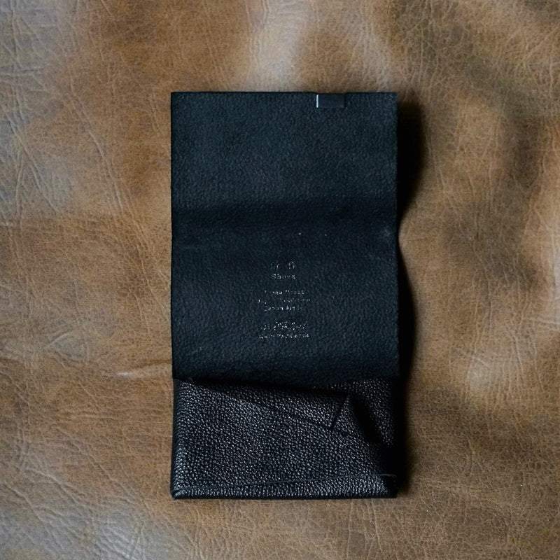 [Limited period]shosa / Coin case black leather black