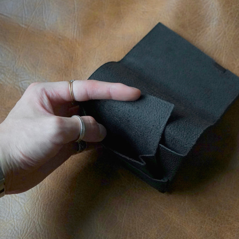 [Limited period]shosa / Coin case black leather black