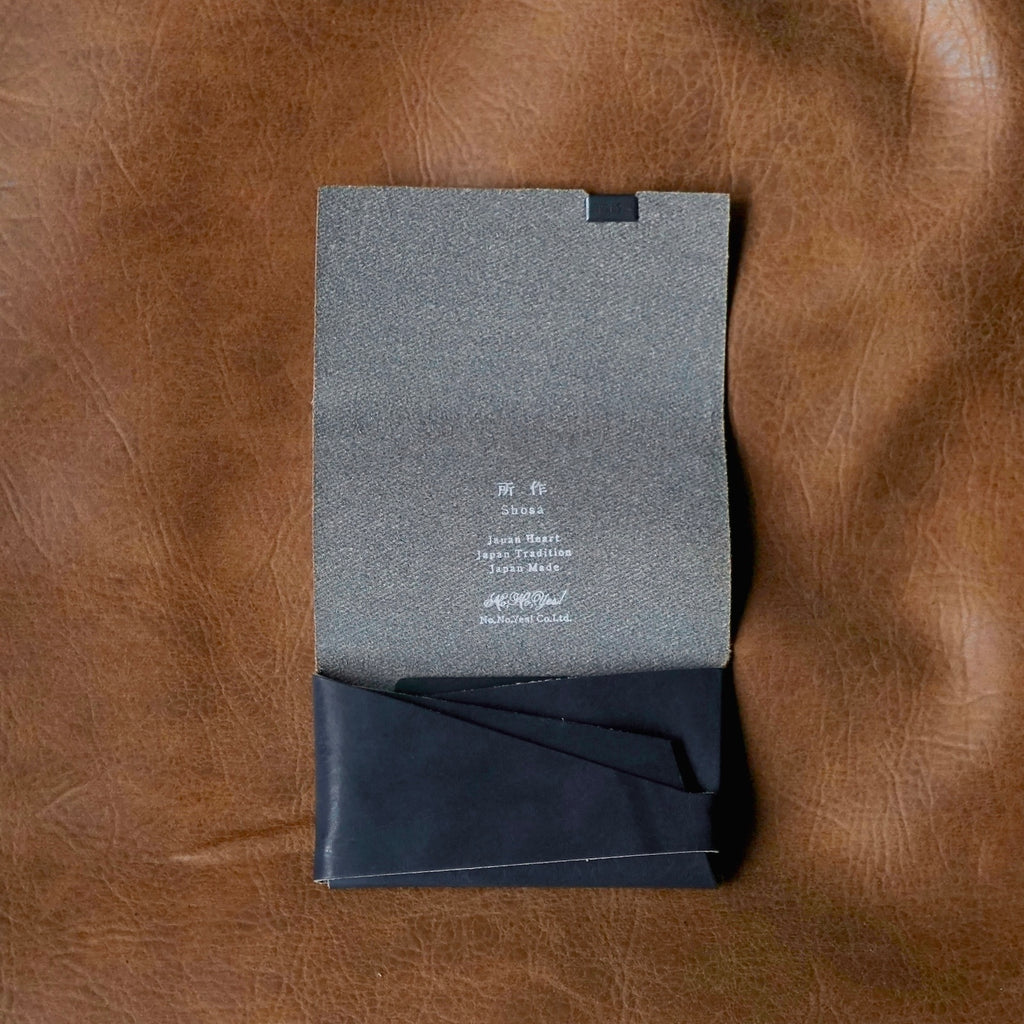 [Limited period]shosa / Card case Indigo dyed denim x navy