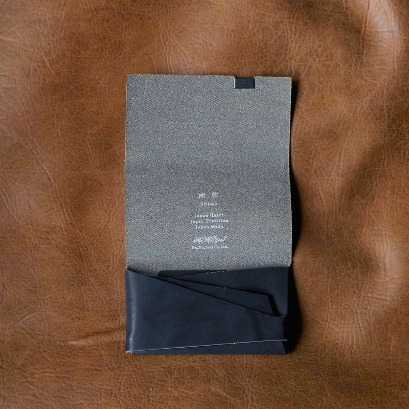 [Limited period]shosa / Card case Indigo dyed denim x navy