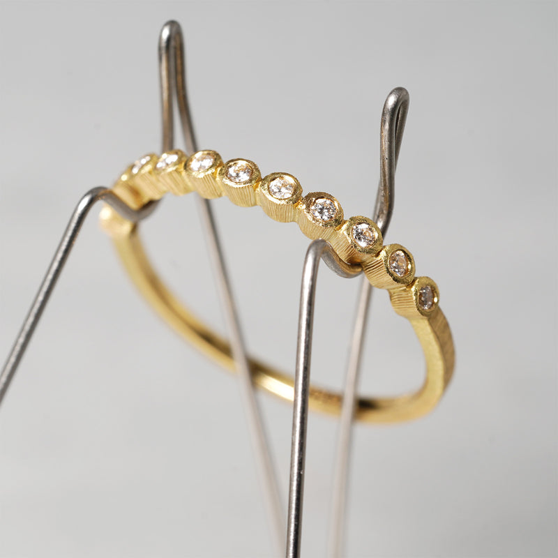 GICLAT / Round Half Eternity Ring K18YG G25R7Y (custom-order )