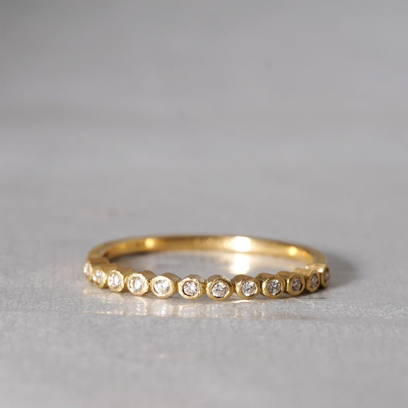 GICLAT / Round Half Eternity Ring K18YG G25R7Y (custom-order )