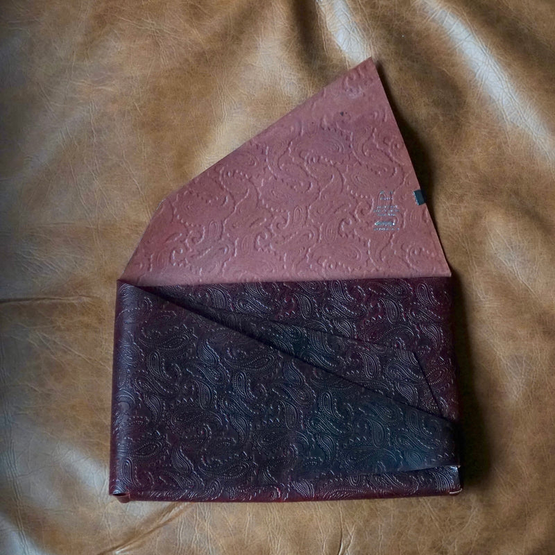 [Limited period]shosa / Clutch bag bridle paisley x burgundy