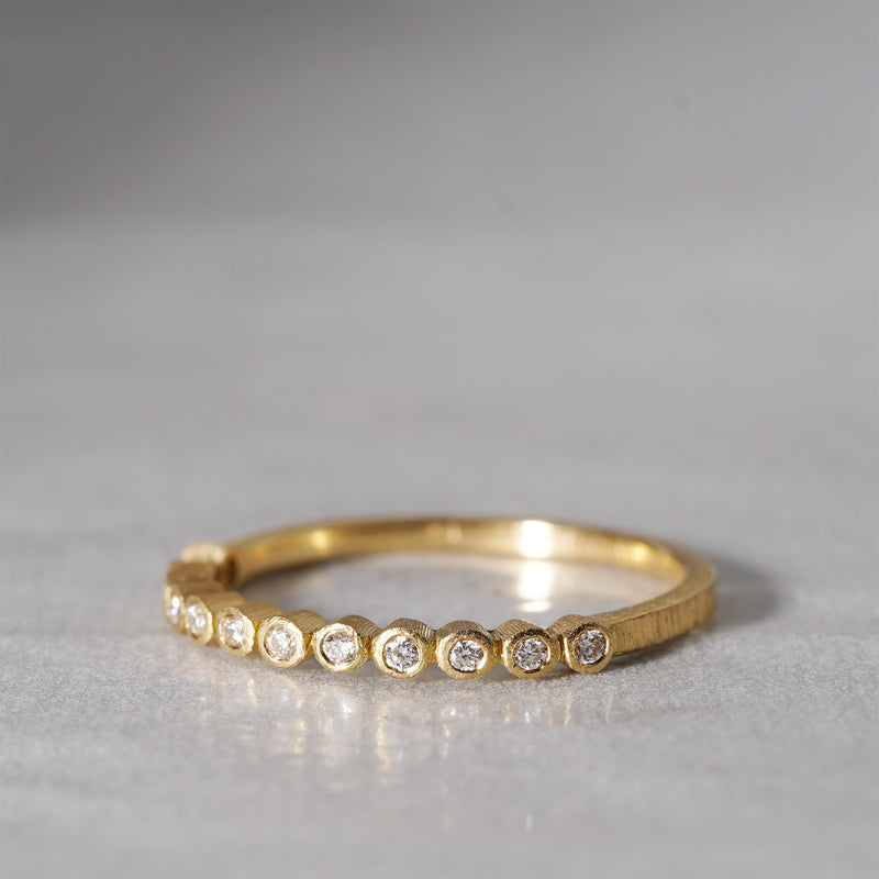 GICLAT / Round Half Eternity Ring K18YG G25R7Y (custom-order )