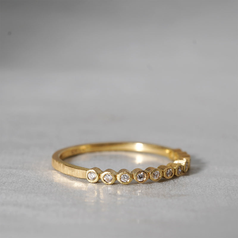 GICLAT / Round Half Eternity Ring K18YG G25R7Y (custom-order )