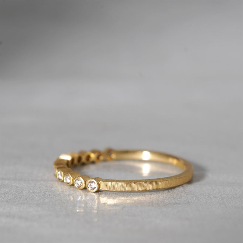 GICLAT / Round Half Eternity Ring K18YG G25R7Y (custom-order )