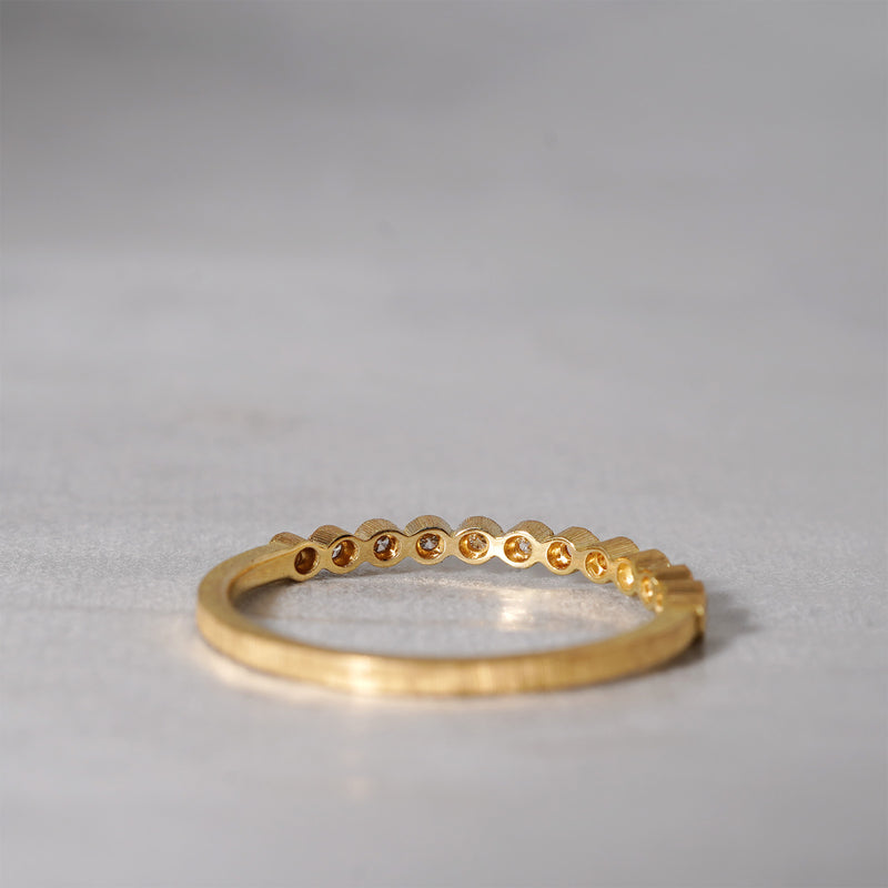 GICLAT / Round Half Eternity Ring K18YG G25R7Y (custom-order )