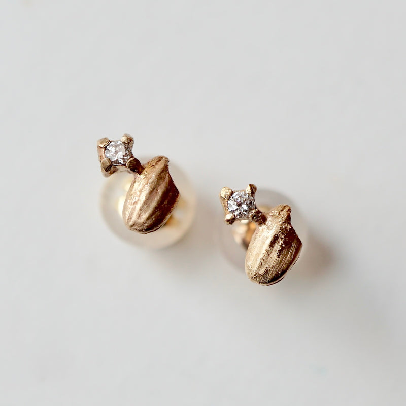 wada maki / お米ピアス K10YG