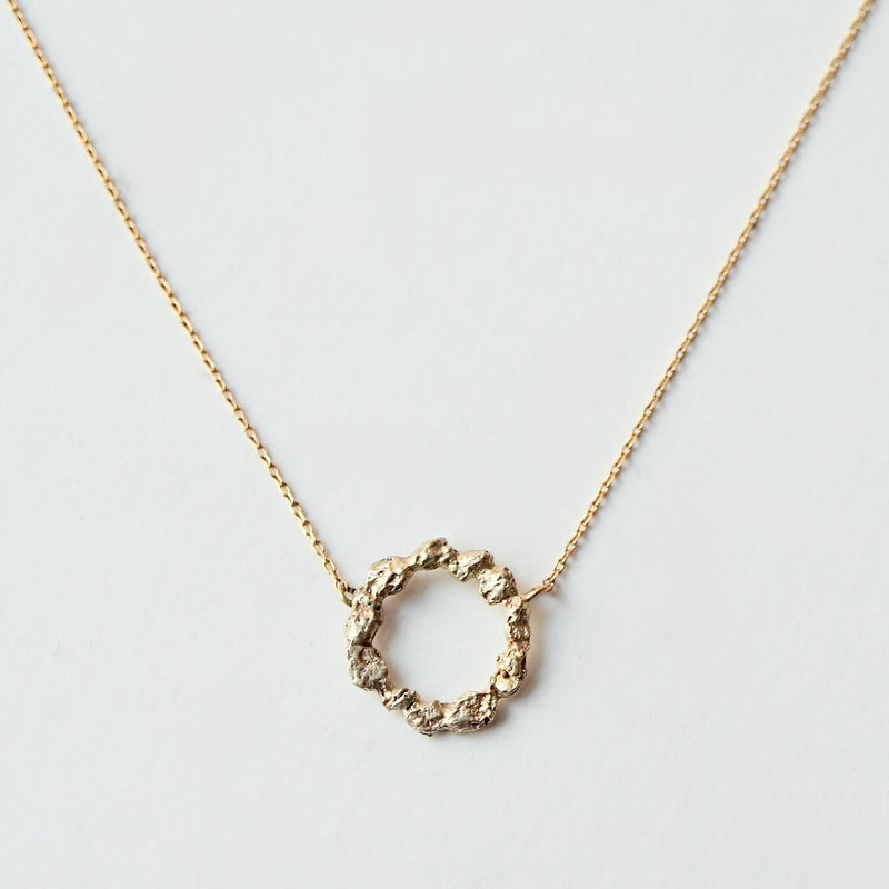 wada maki / Olive Bark Necklace Small Ring (Fragment) K10YG