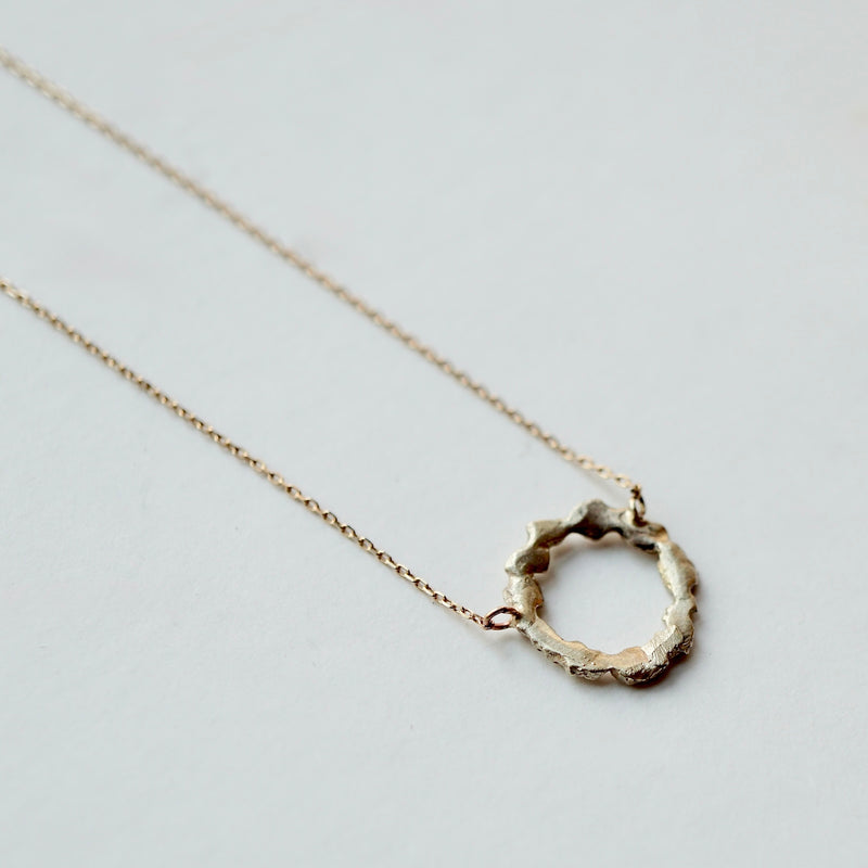 wada maki / Olive Bark Necklace Small Ring (Fragment) K10YG