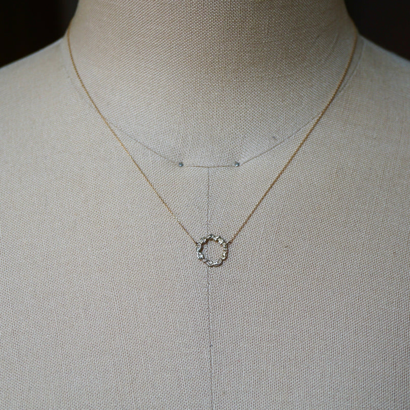 wada maki / Olive Bark Necklace Small Ring (Fragment) K10YG