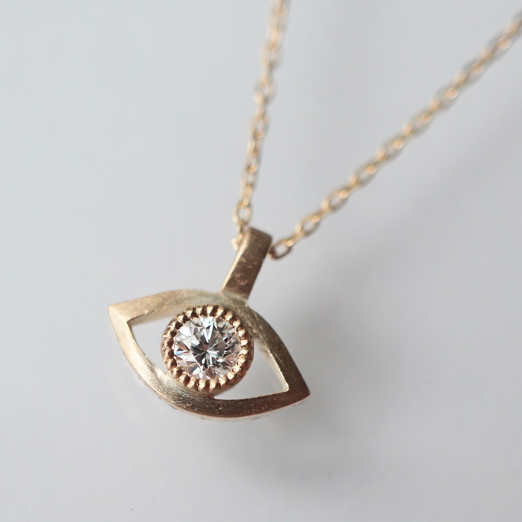 Kagann jewelry / Evil eye petit necklace ダイヤモンド K10