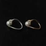 ELCAMI Snaped Freshwater Pearl Ring Gold (ER-075G)