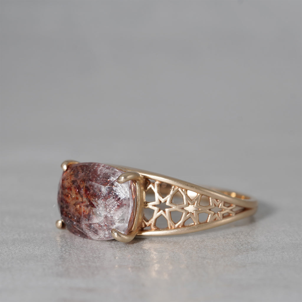 [-9/28 Limited] Altgraph / K10YG Roset Stone Ring Lepidocrocite In Quartz AR139LC