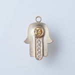 Kagann jewelry / Khamsa charm K10 yellow sapphire