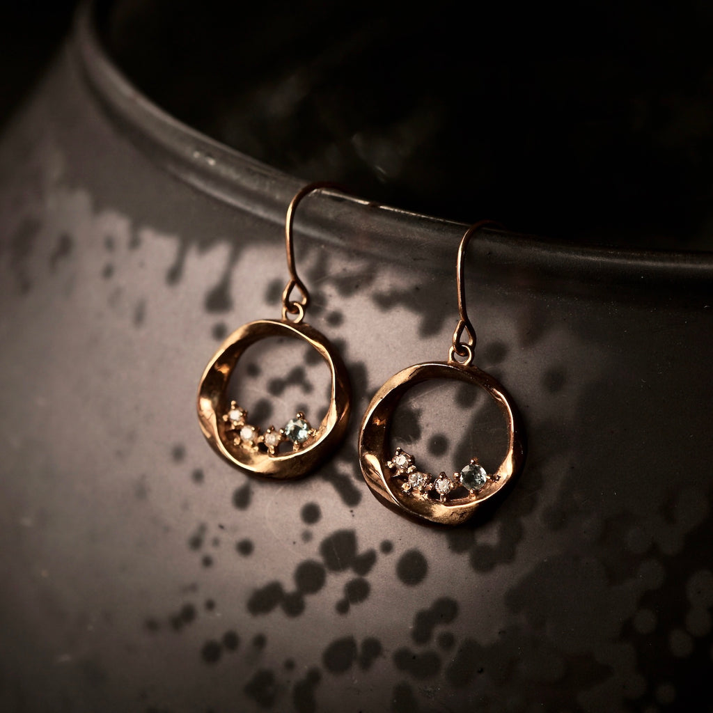 アクアマリン 98g Wreath Hoop Earrings アクアマリン – Fuligo / Fuligoshed