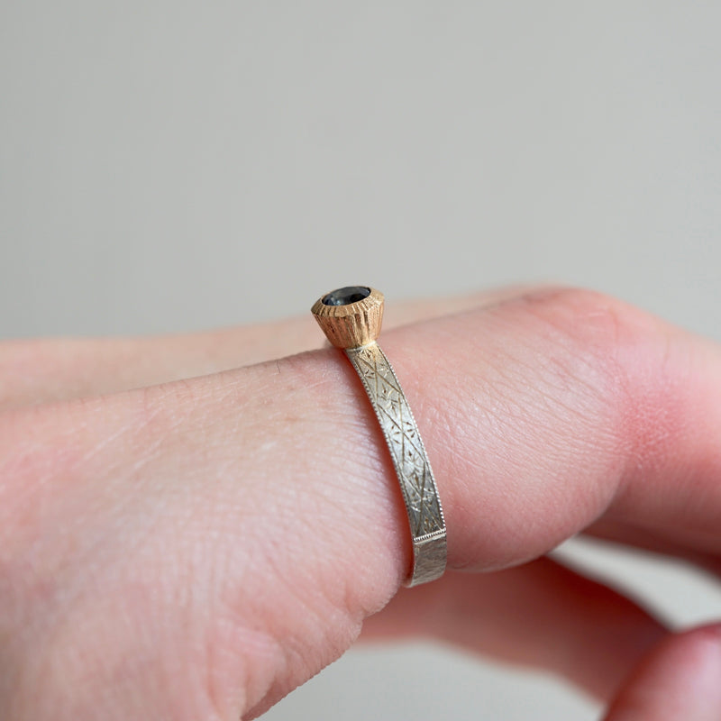 GERMEDEUR / Cronus Ring ブルーサファイア #13 – Fuligo / Fuligoshed
