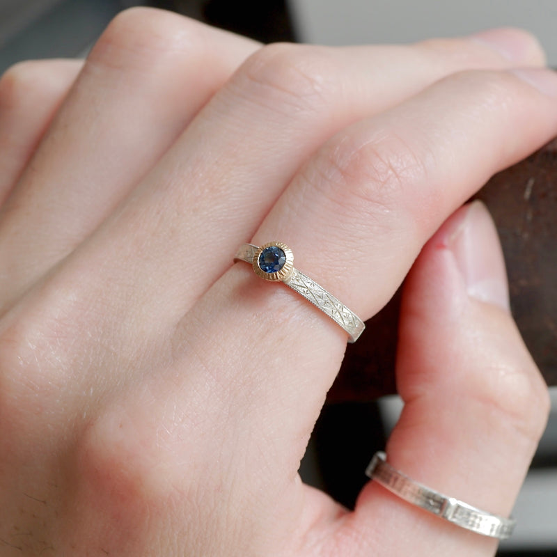 GERMEDEUR / Cronus Ring ブルーサファイア #13 – Fuligo / Fuligoshed