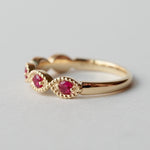 Kagann jewelry / Evil eye half eternity Ring Ruby K18