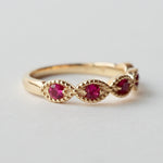 Kagann jewelry / Evil eye half eternity Ring Ruby K18