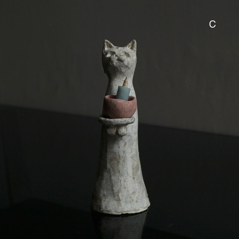 [Limited time] Tomoko Warabino / 20.Cat incense holder