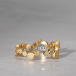 【-8/31 期間限定】19un-neuf / Dot Fullmoon ring Diamond LR18512
