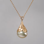 【8/2-8/31限定】siena / Pearl Leaf white necklace 2507-02