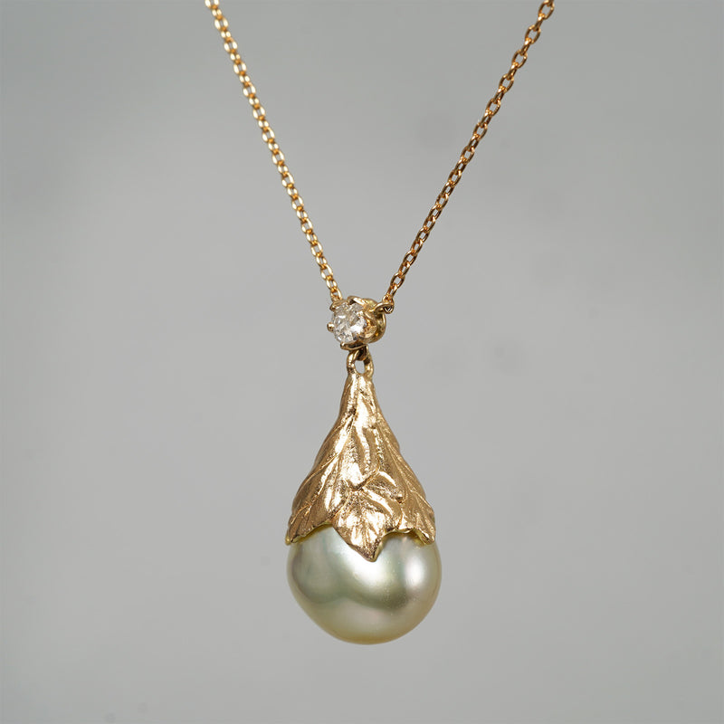 【8/2-8/31限定】siena / Pearl Leaf white necklace 2507-02