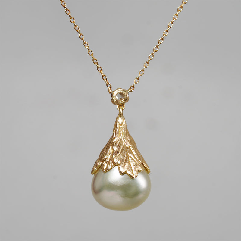 【8/2-8/31限定】siena / Pearl Leaf white necklace 2507-02