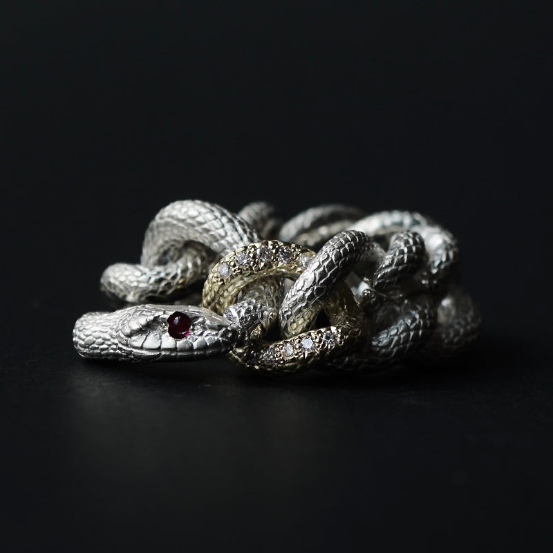 ELCAMI / Snake Chain Ring SV×K18YG (ERM-144)