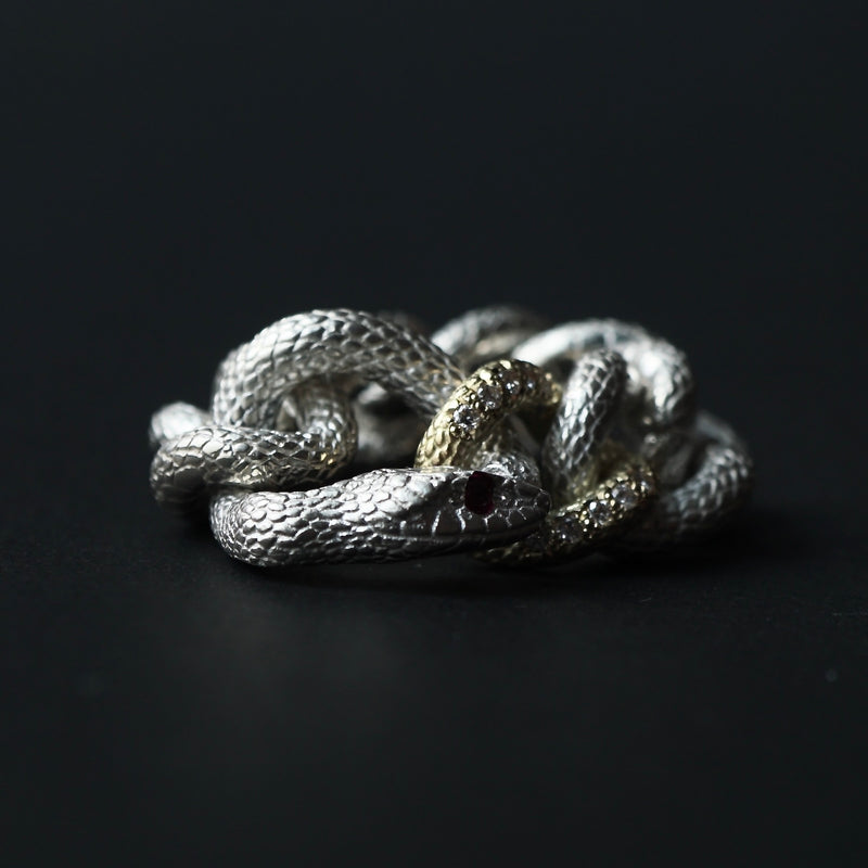 ELCAMI / Snake Chain Ring SV×K18YG (ERM-144)