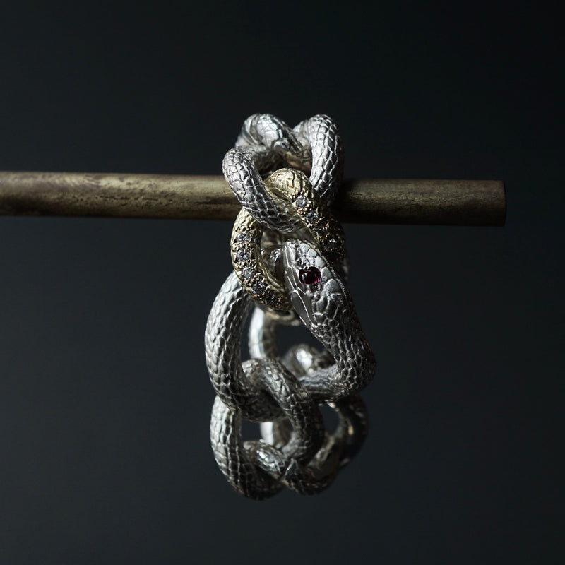 ELCAMI / Snake Chain Ring SV×K18YG (ERM-144)