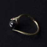 ELCAMI / Snake Black Pearl Ring K18YG (ERK-140)