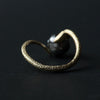 ELCAMI / Snake Black Pearl Ring K18YG (ERK-140)